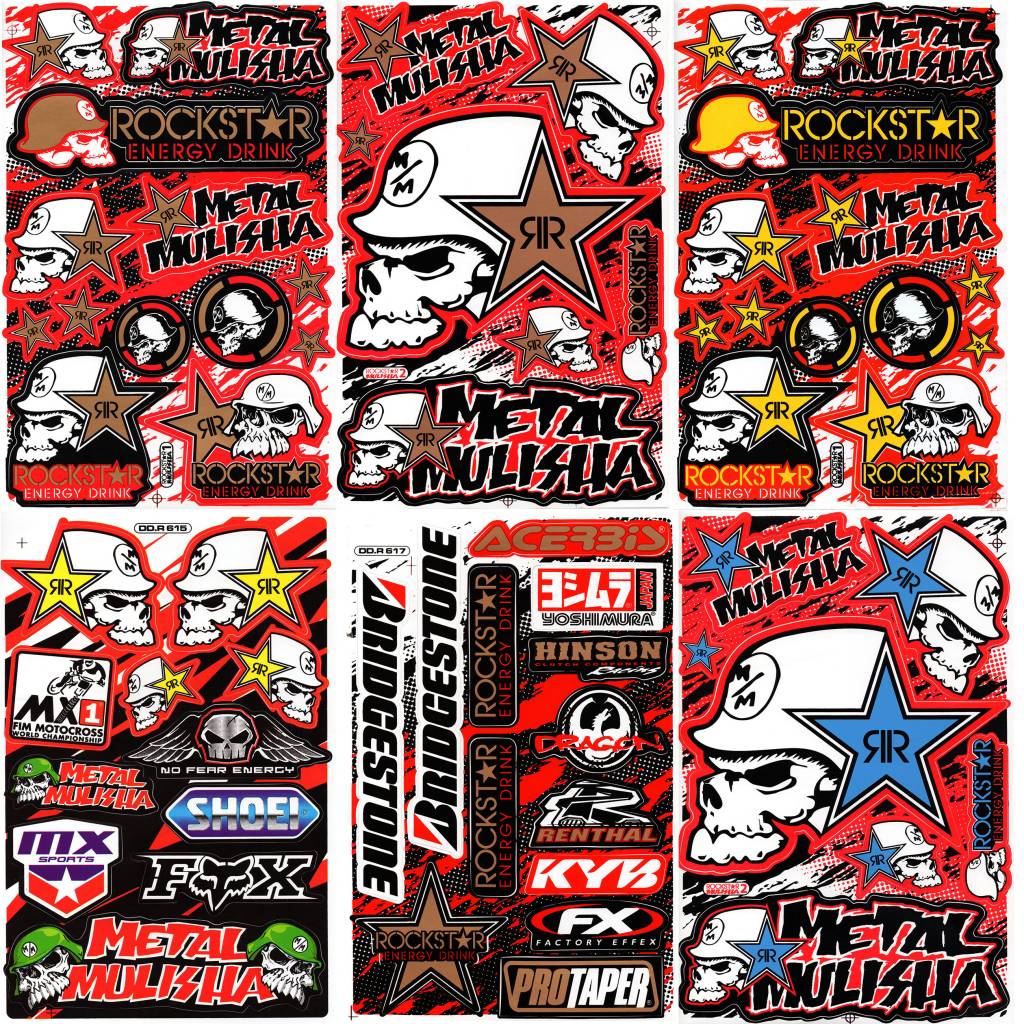 Metal Mulisha Sticker Sheet MIX 3 | 6 Aufklebebögen F4