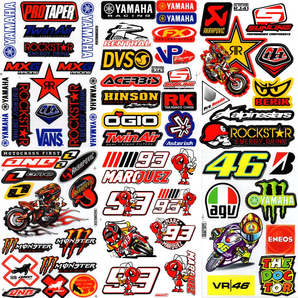 Yamaha Sticker Sheet MIX 2 | 6 Aufklebebögen F4 | Premium