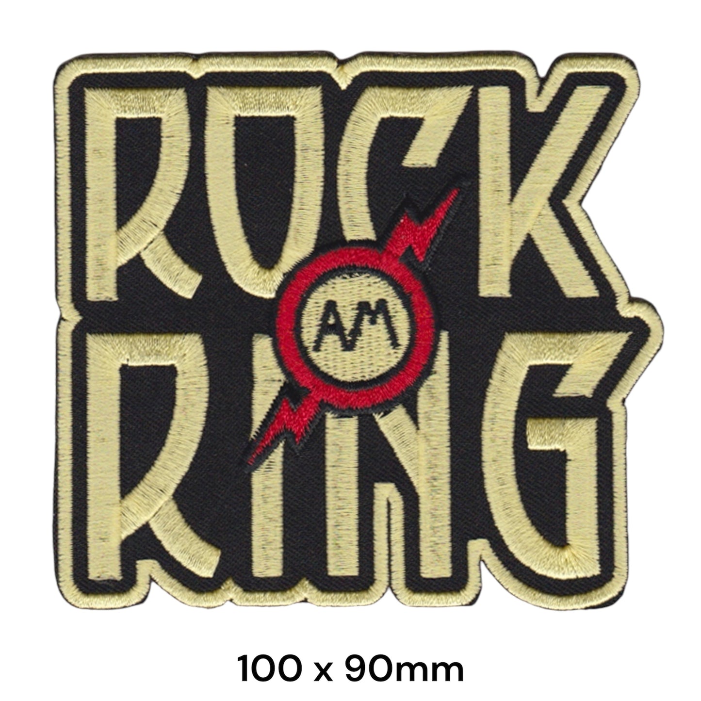 Rock am Ring Patch Gold | Embroidered Music Festival Iron-On Patch