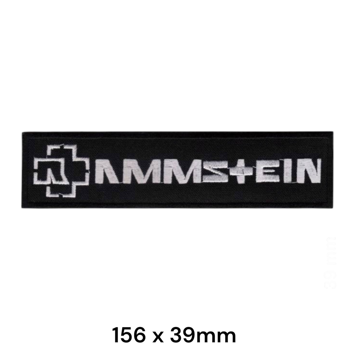 Rammstein Logo Patch Silver II | Embroidered Rock Band Iron-On Patch