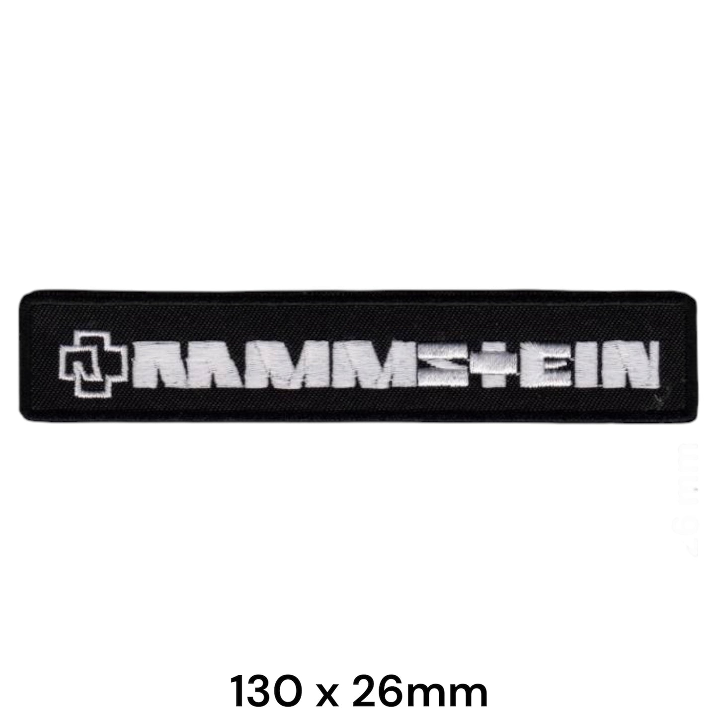 Rammstein Patch Silver 2 | Embroidered Rock Band Iron-On Patch