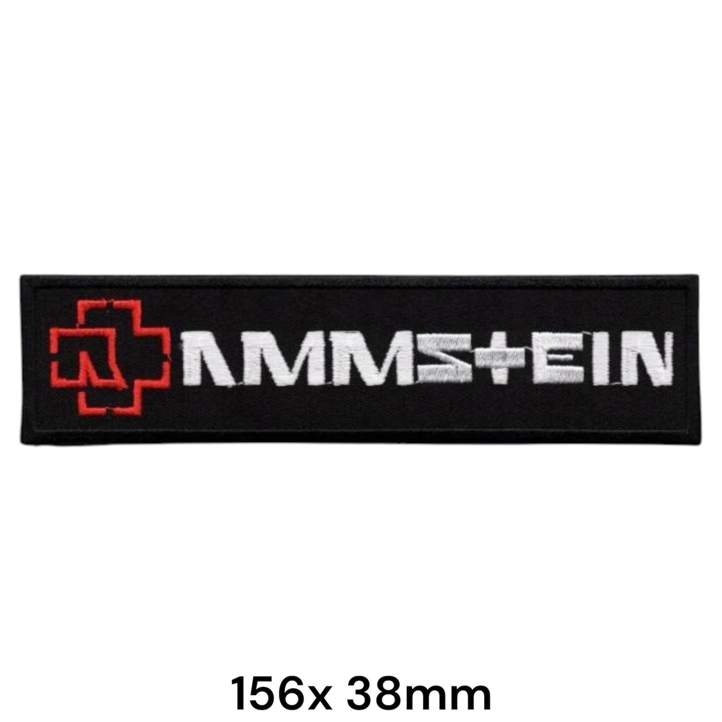 Rammstein Patch Red Black White | Embroidered Rock Band Iron-On Patch
