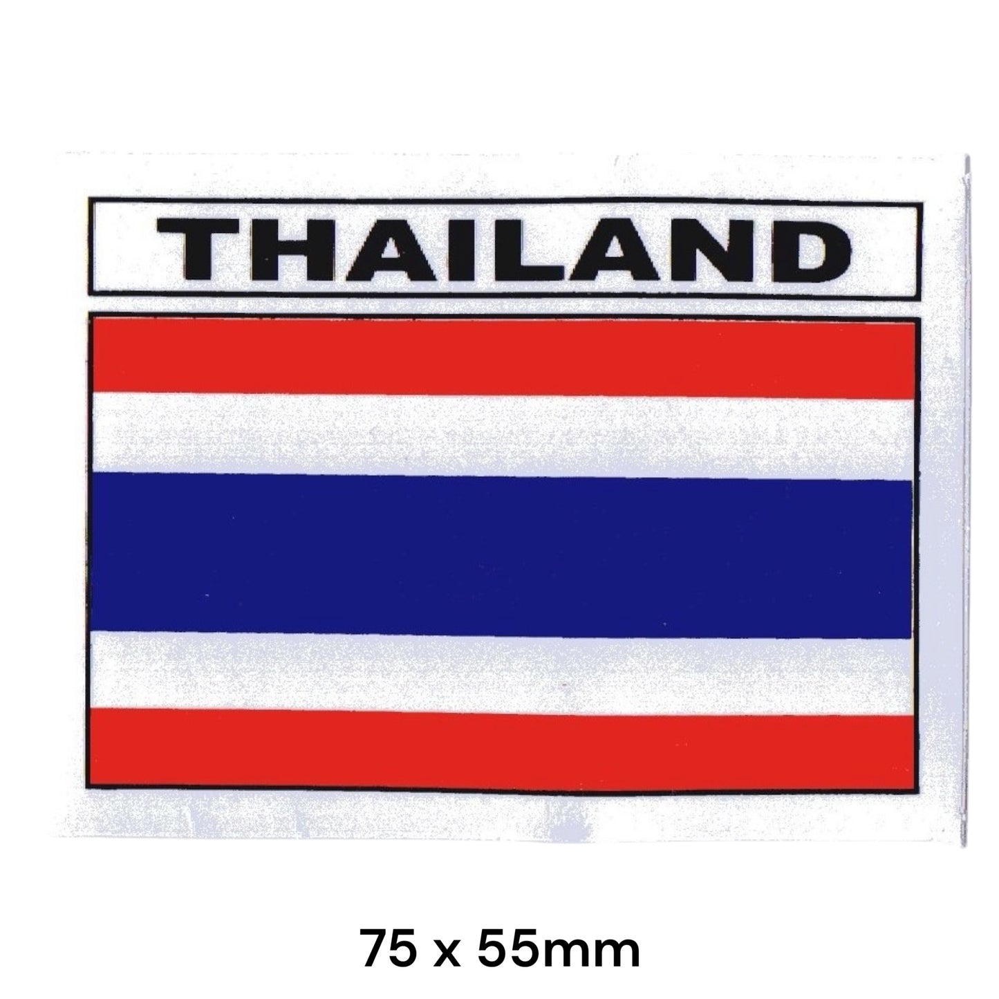 Thailand Flag Sticker 2-Pack | Thai National Flag Car Decal 75x55mm