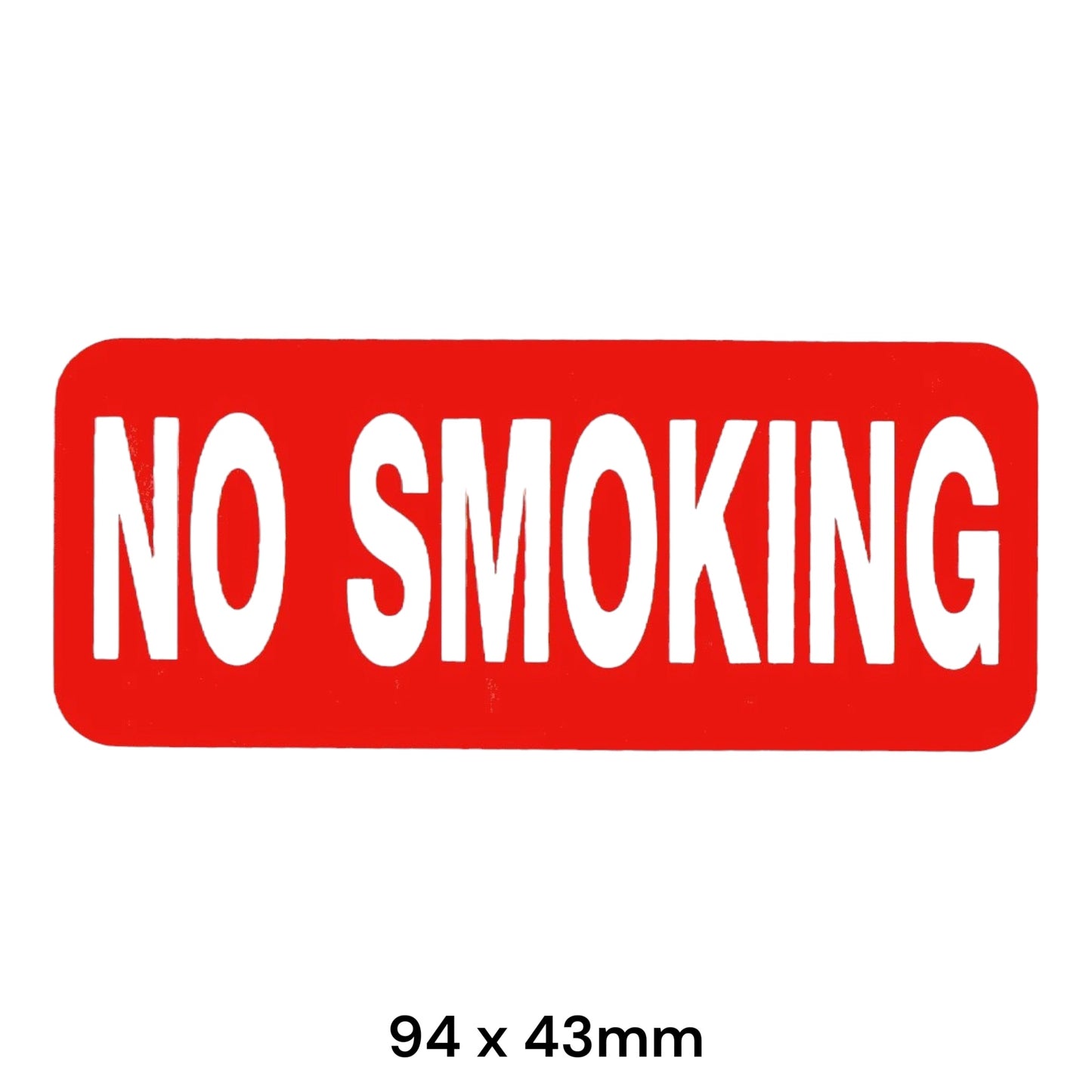 No Smoking Sticker 2-Pack | Red Sign Car Decal 94x43mm