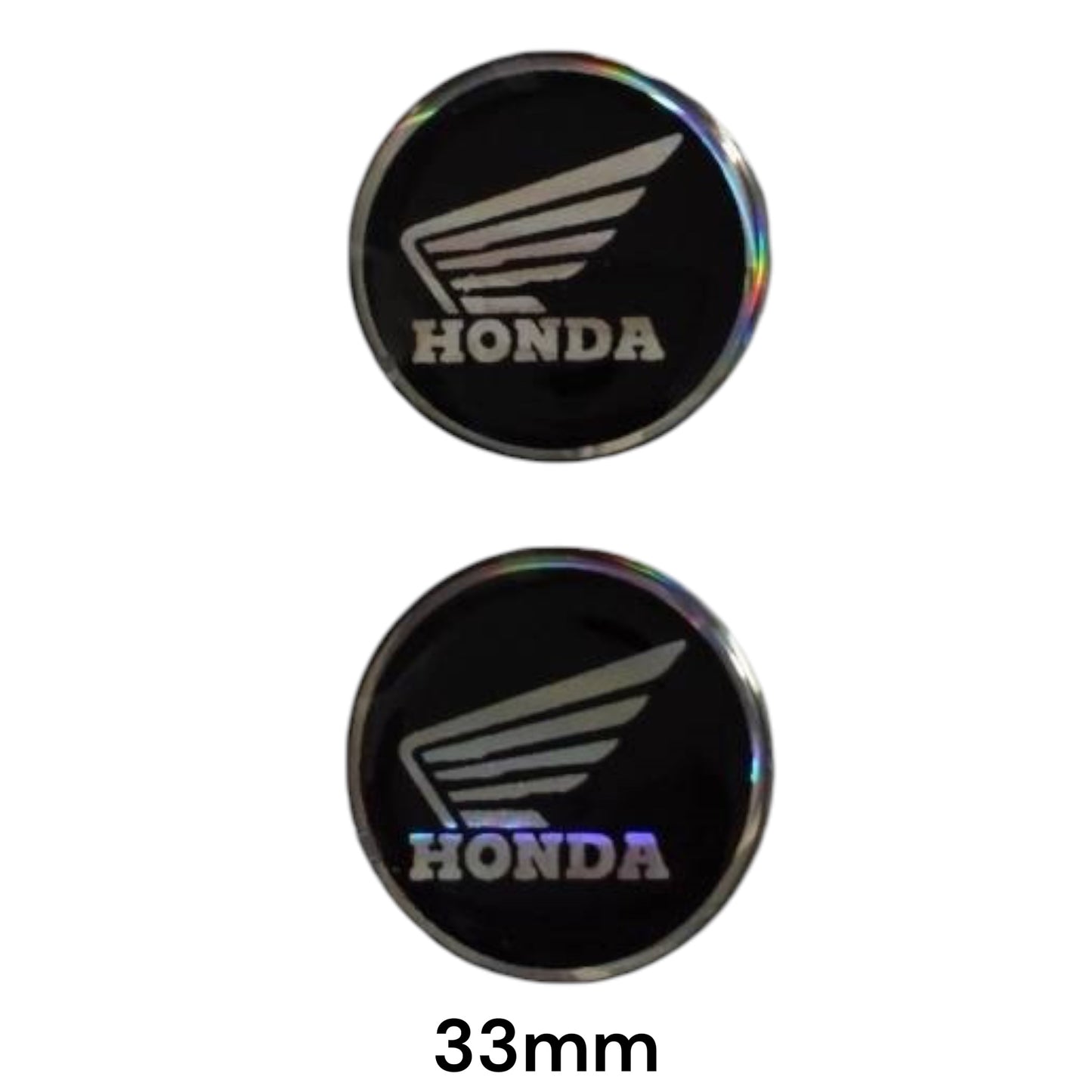 Honda Wing Logo 3D Dome Sticker 2-Pack | Motorcycle Decal 33mm