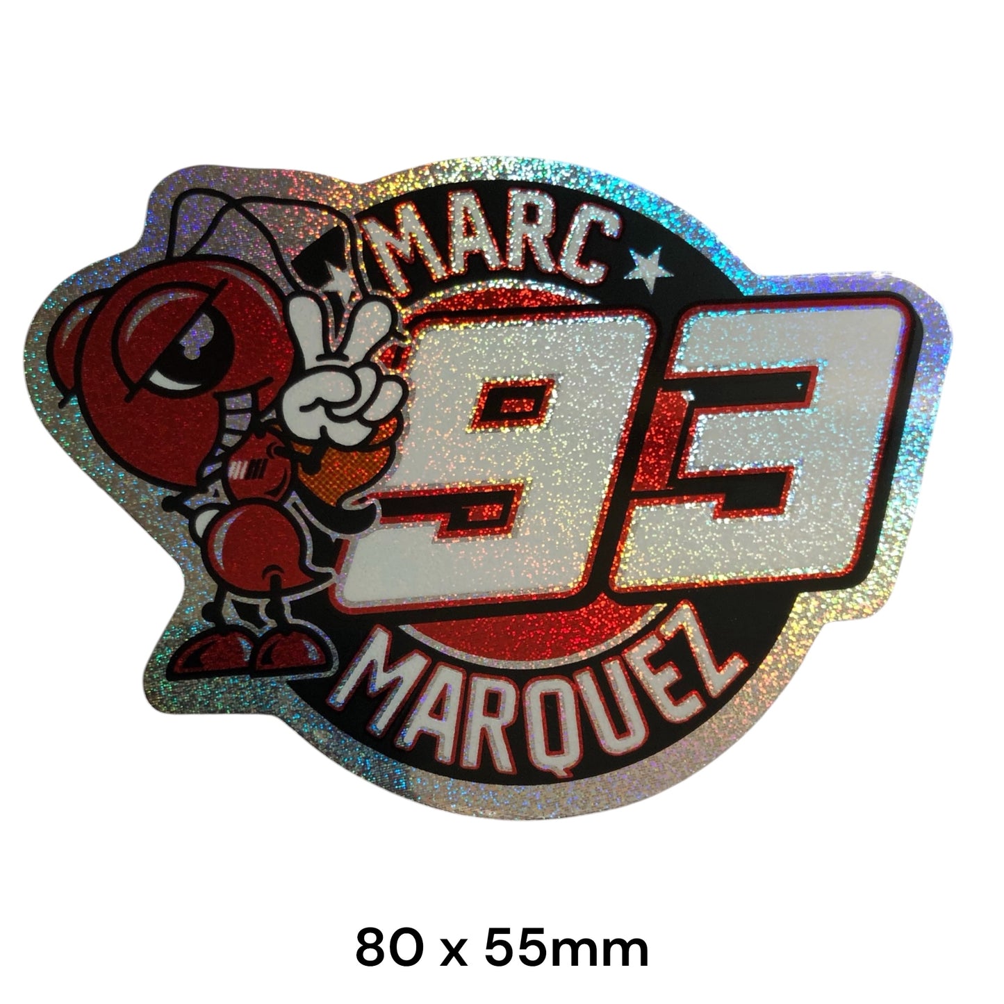 Marc Marquez 93 Ant-Man Badge Holographic Glitter Sticker | MotoGP Decal