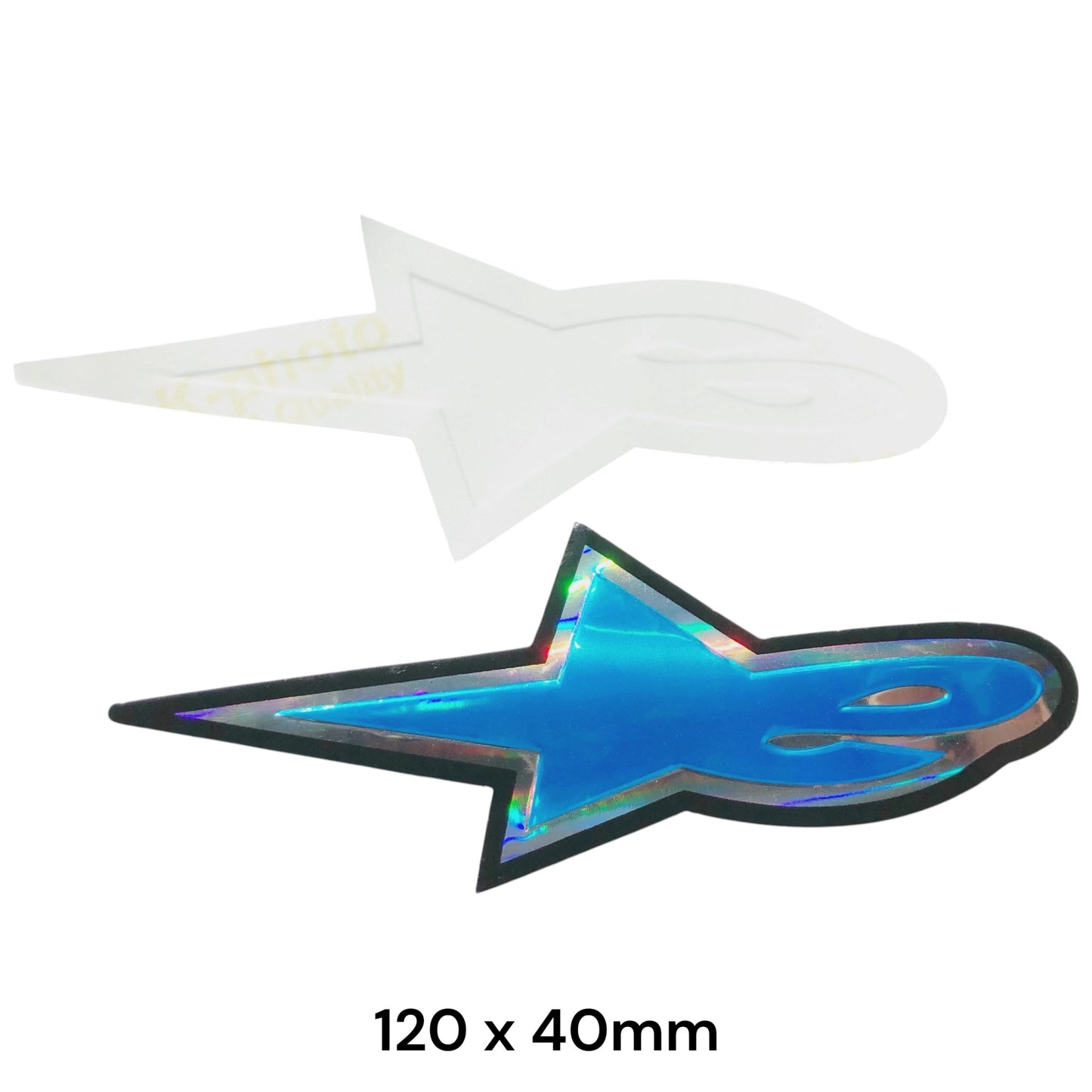 Alpinestars Atech 3D Dome Sticker Holographic Blue | Motorcycle Car Decal