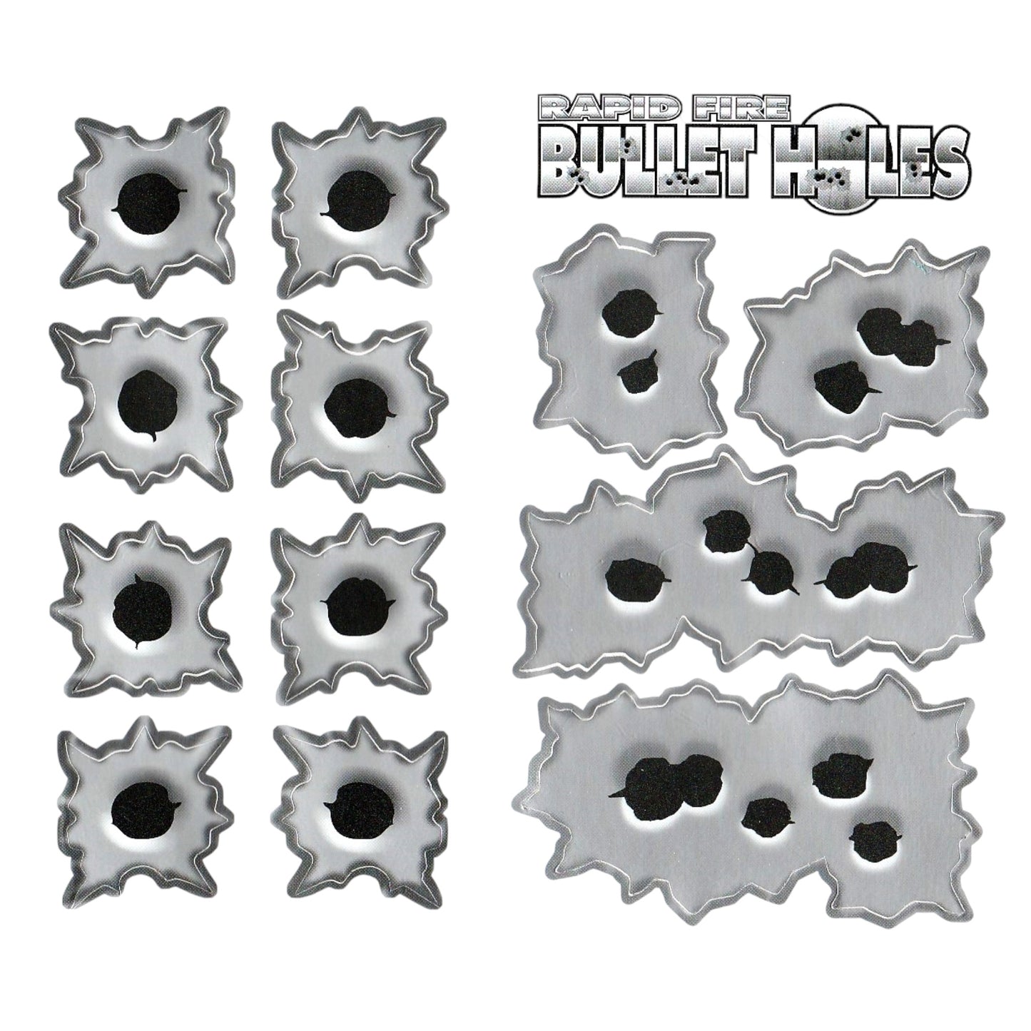 Rapid Fire Bullet Holes Sticker Set | Car Decal