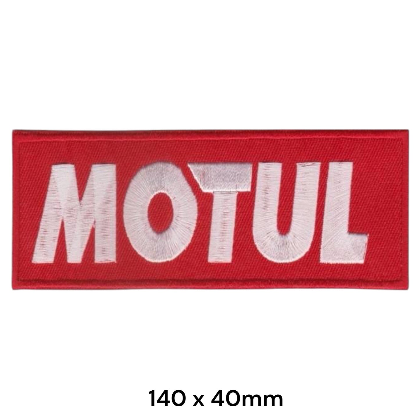 Motul Oil Banner Embroidered Patch 140x40mm Red White