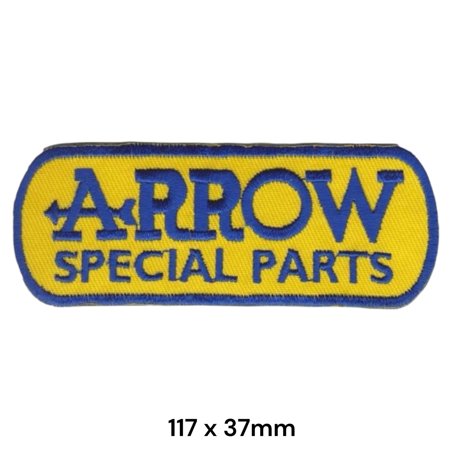 Arrow Special Parts Embroidered Patch 117x37mm Yellow Blue