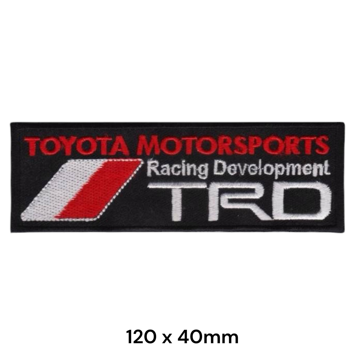 TRD Toyota Motorsports Racing Development Embroidered Patch Iron-On Sew-On JDM Classic Jacket Badge