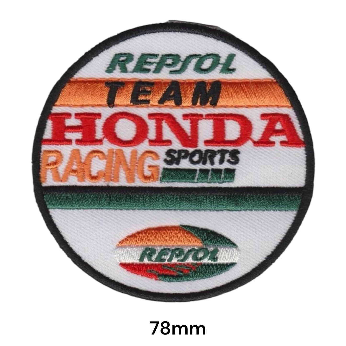 Repsol Team Honda Racing Sports Round Embroidered Patch Iron-On Sew-On MotoGP Motorcycle Jacket Badge
