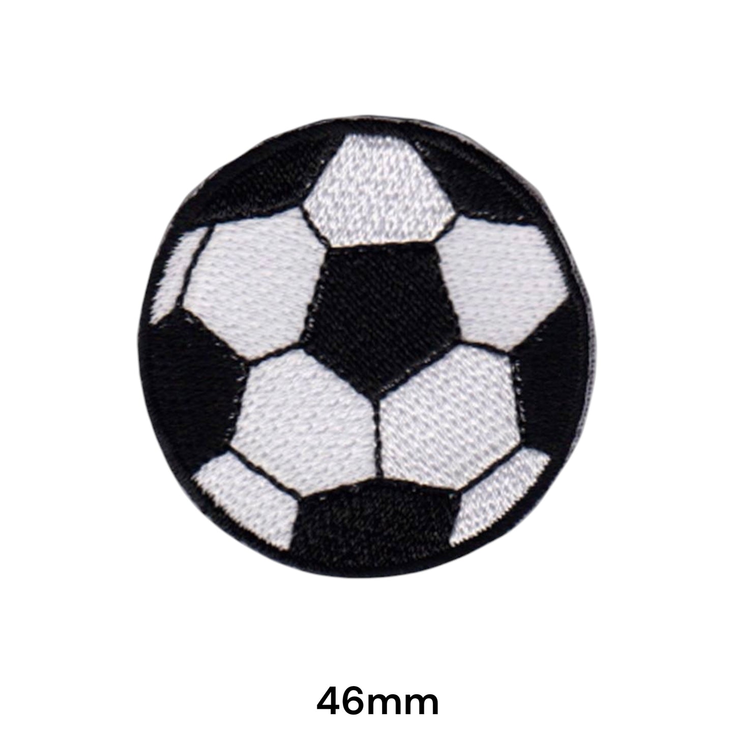 Football Soccer Ball Round Embroidered Patch Iron-On Sew-On Sports Badge