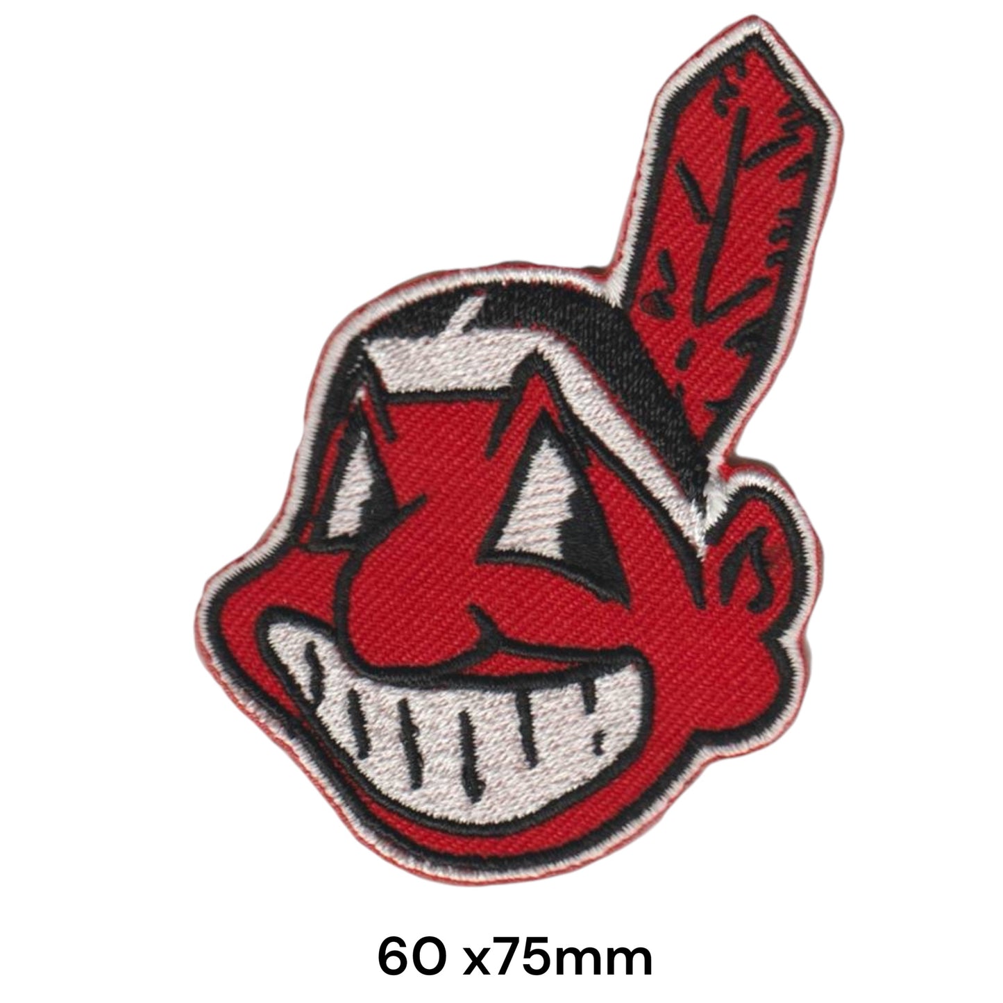 Baseball Chief Mascot Embroidered Patch Iron-On Sew-On Vintage Sports Badge