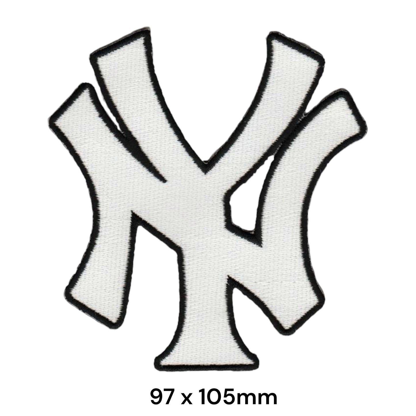 New York Yankees NY Logo XXL Embroidered Patch Iron-On Sew-On MLB Baseball Badge