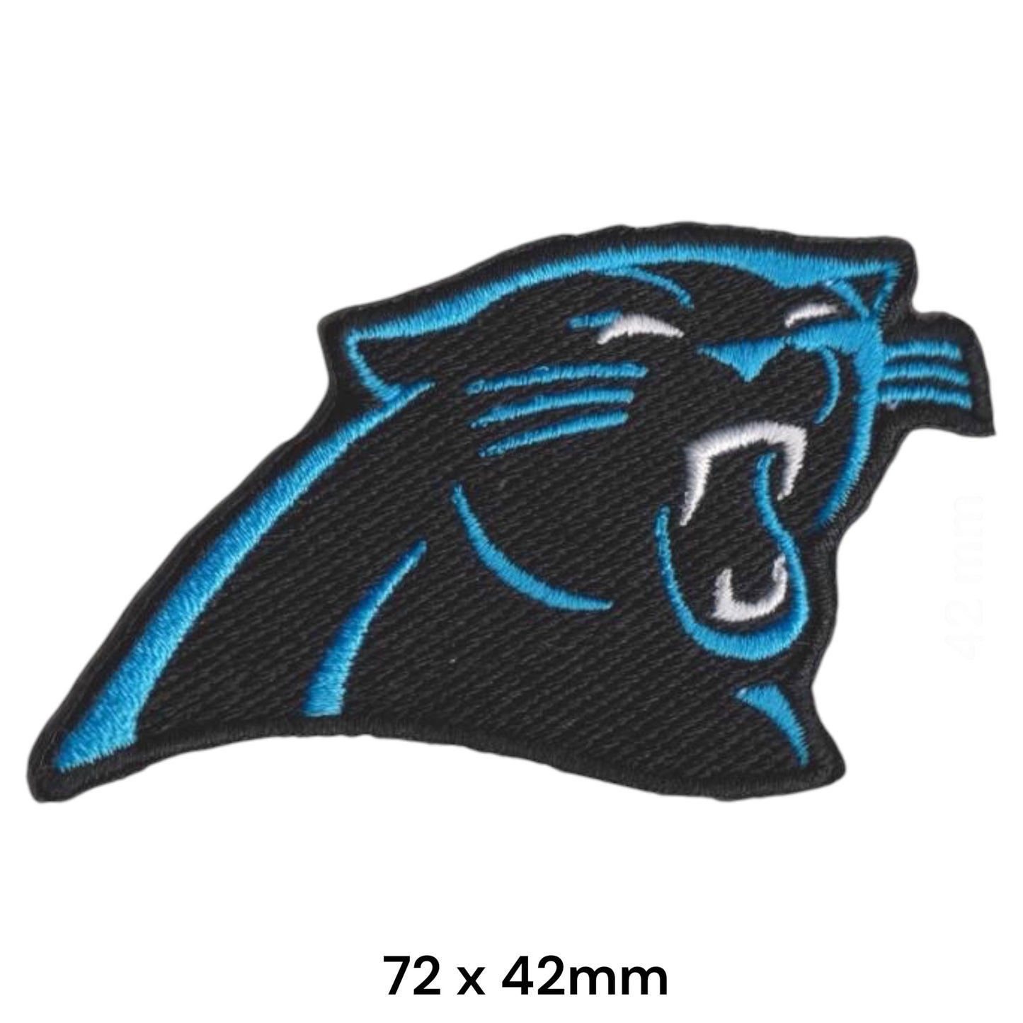 Carolina Panthers Panther Head Embroidered Patch Iron-On Sew-On NFL Football Badge