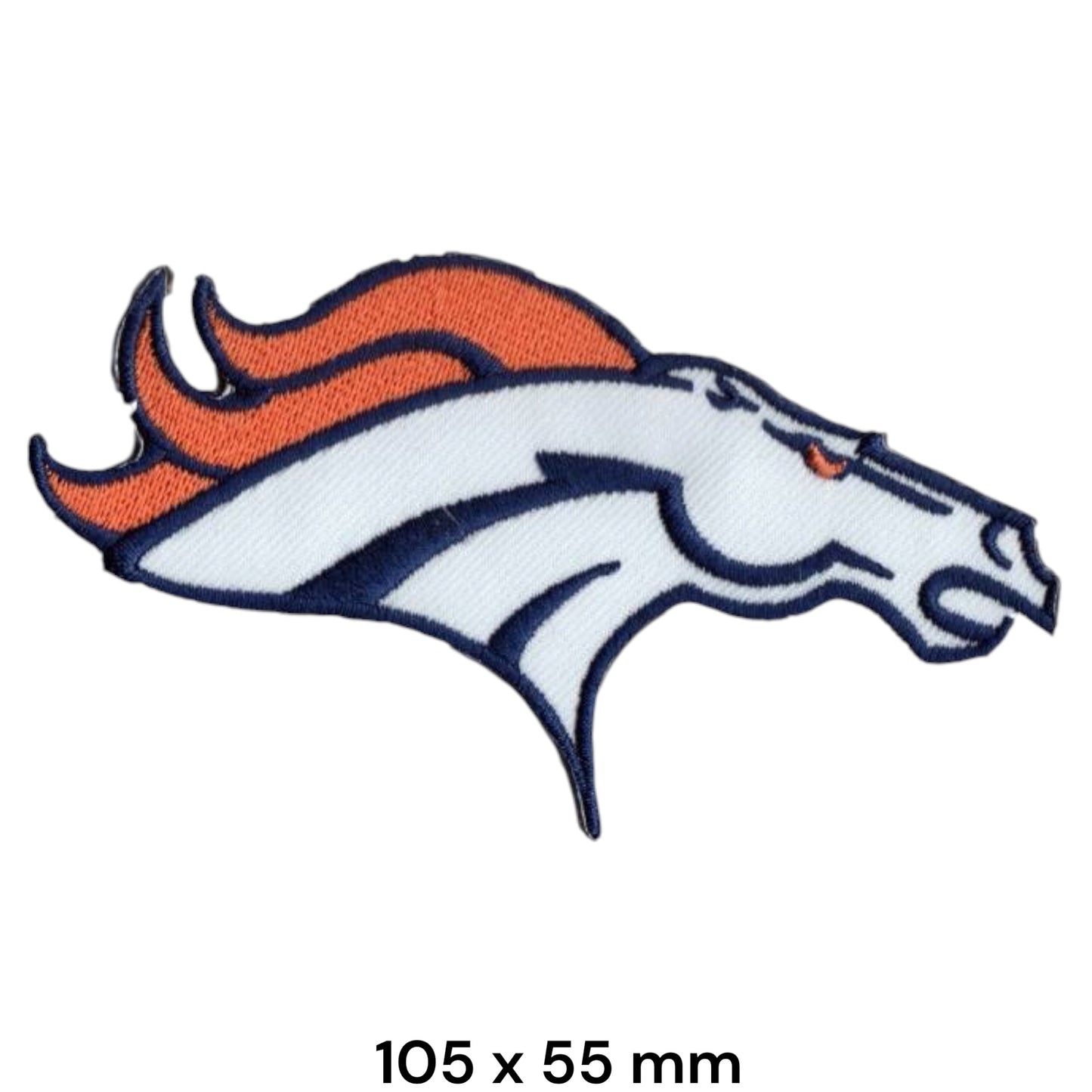 Denver Broncos Bronco Head Embroidered Patch Iron-On Sew-On NFL Football Badge