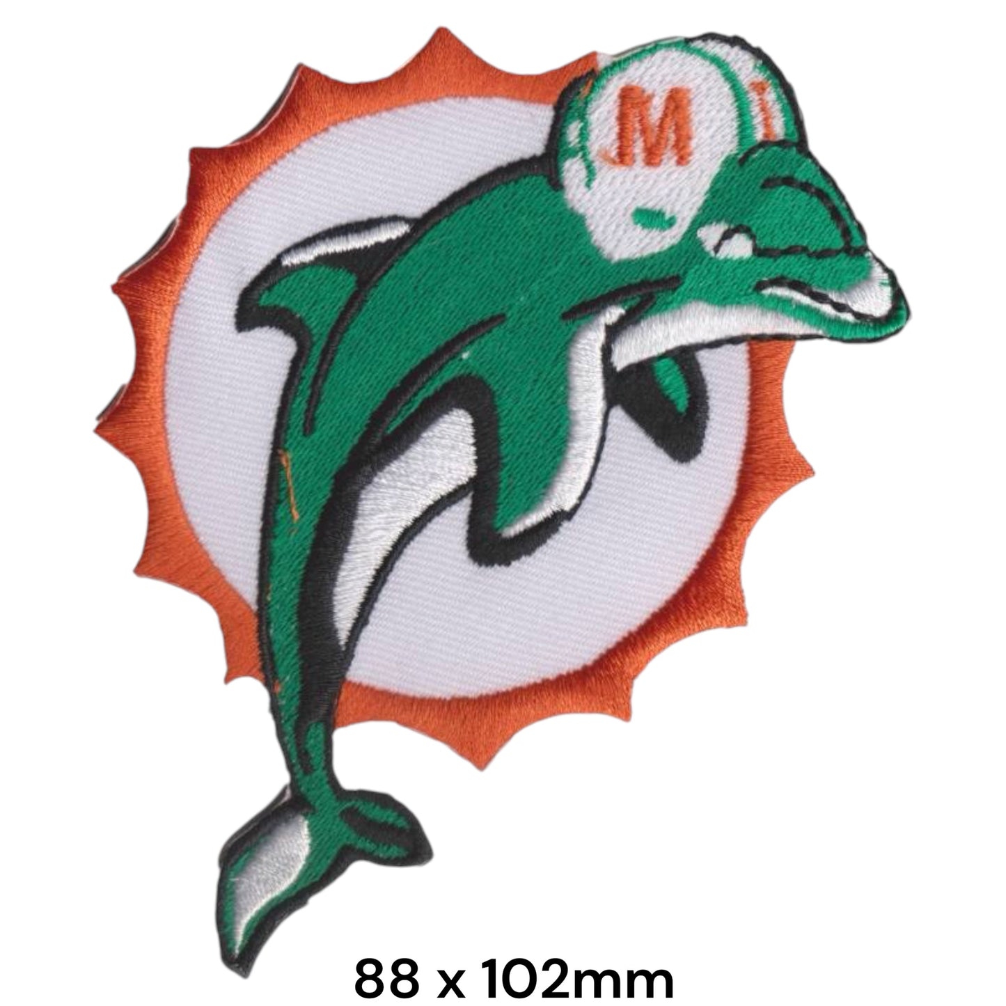 Miami Dolphins Retro Logo Embroidered Patch Iron-On Sew-On NFL Football Badge