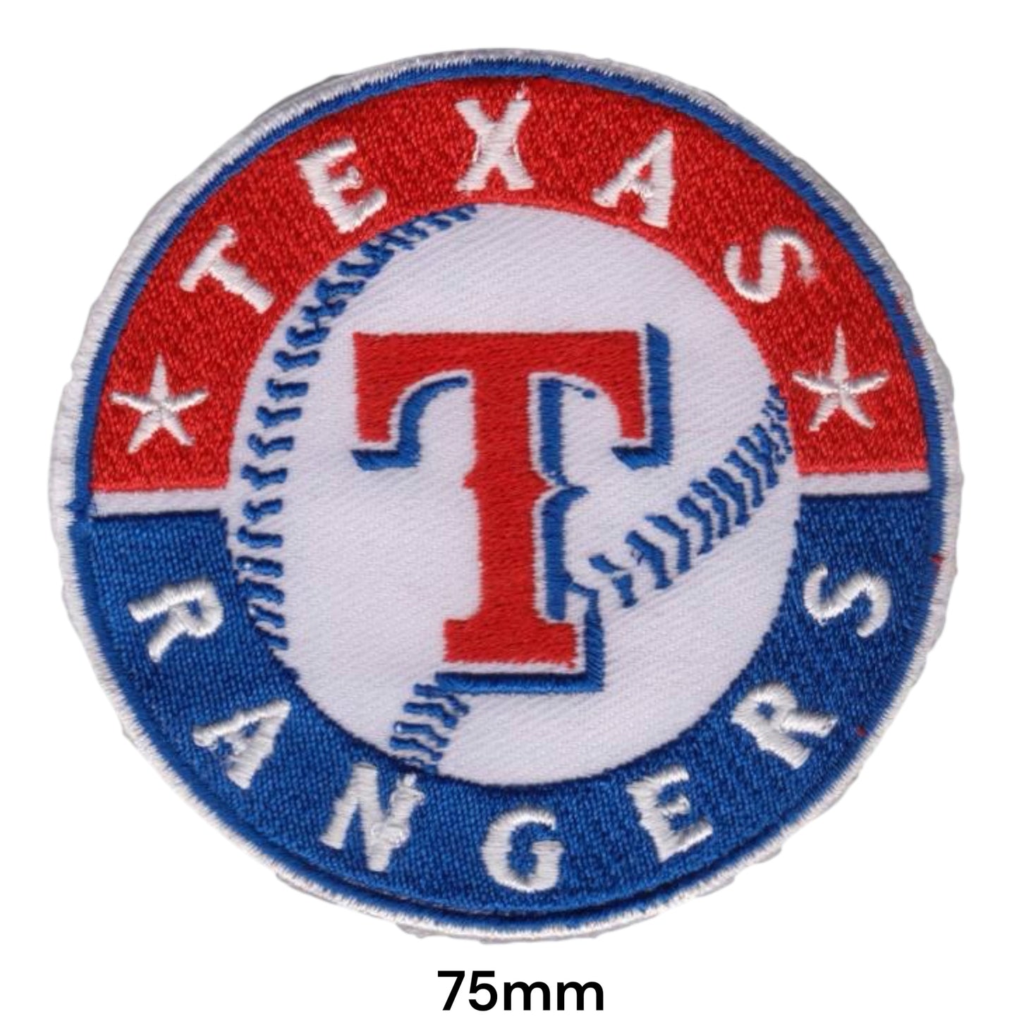 Texas Rangers Round Logo Embroidered Patch Iron-On Sew-On MLB Baseball Badge