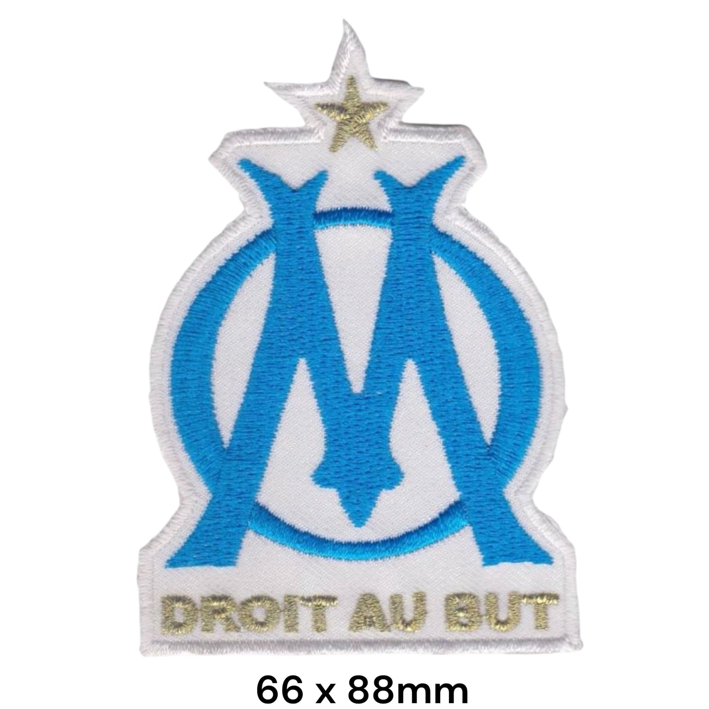 Olympique de Marseille OM Crest Embroidered Patch Iron-On Sew-On Football Club Badge