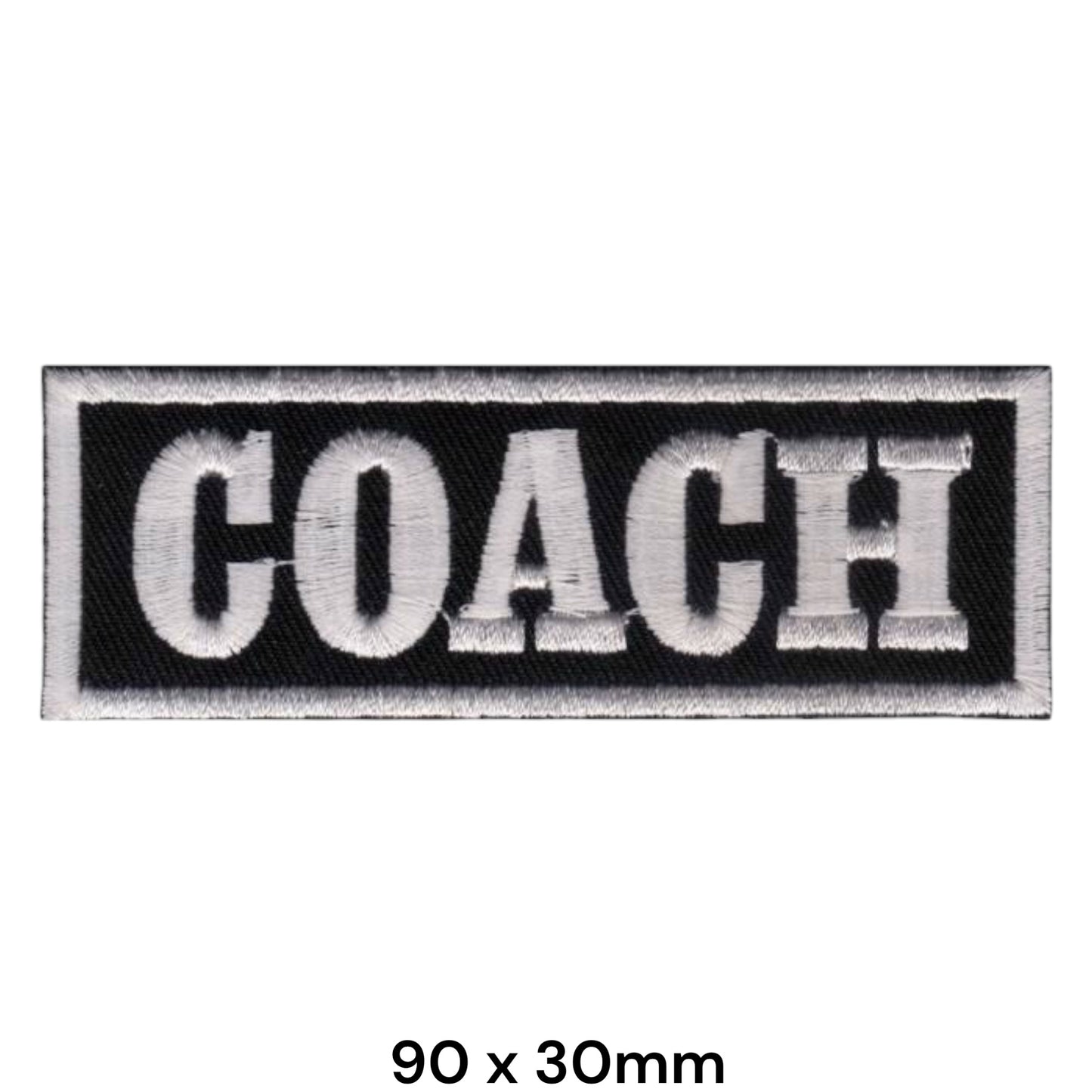 COACH Name Tag Embroidered Patch Iron-On Sew-On Sports Badge