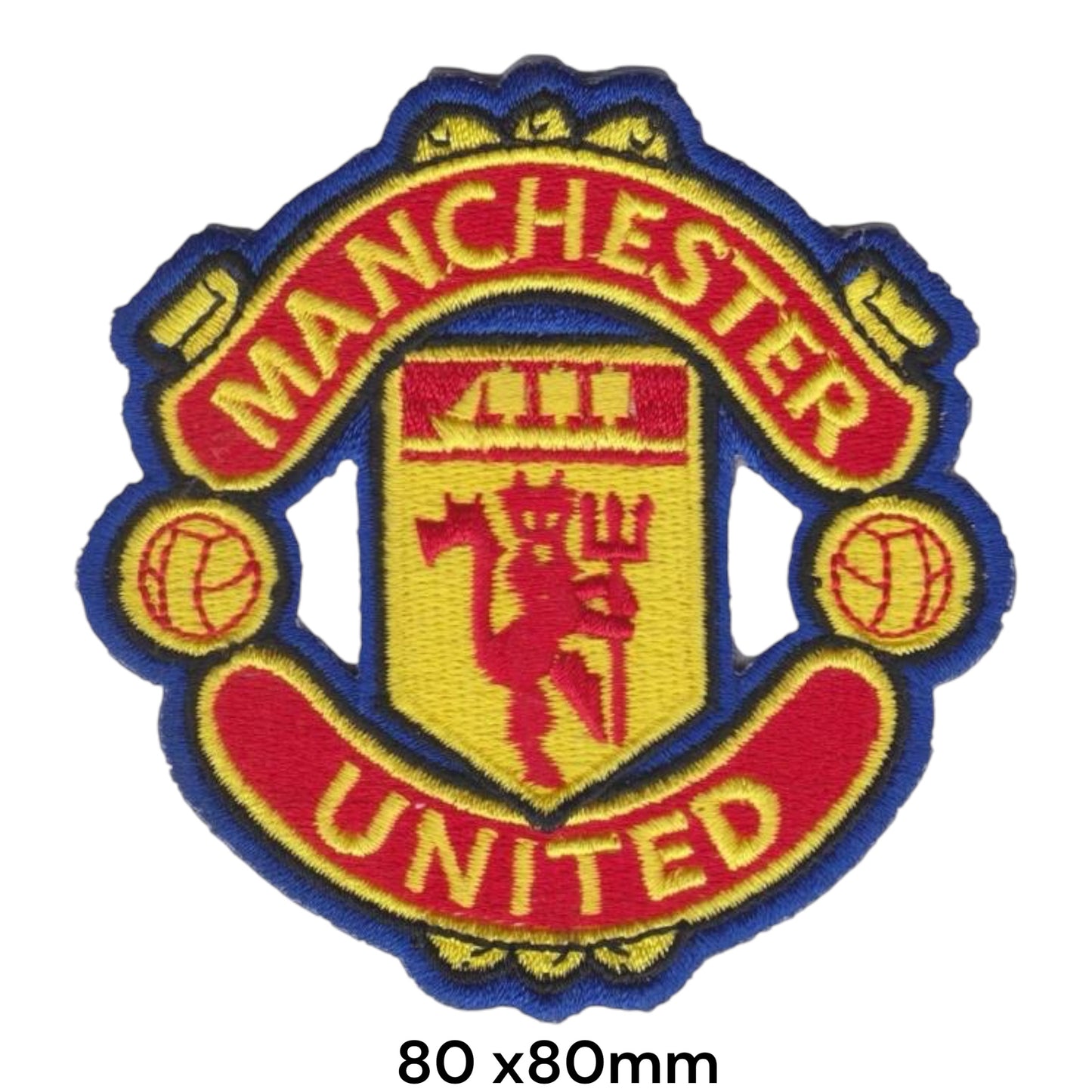 Manchester United Crest Embroidered Patch Iron-On Sew-On Football Club Badge
