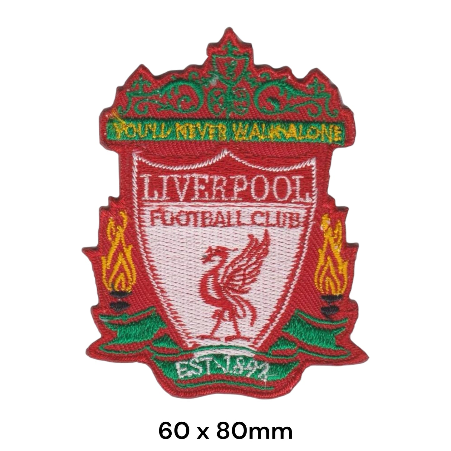 Liverpool FC Full Crest YNWA Embroidered Patch 60x80mm