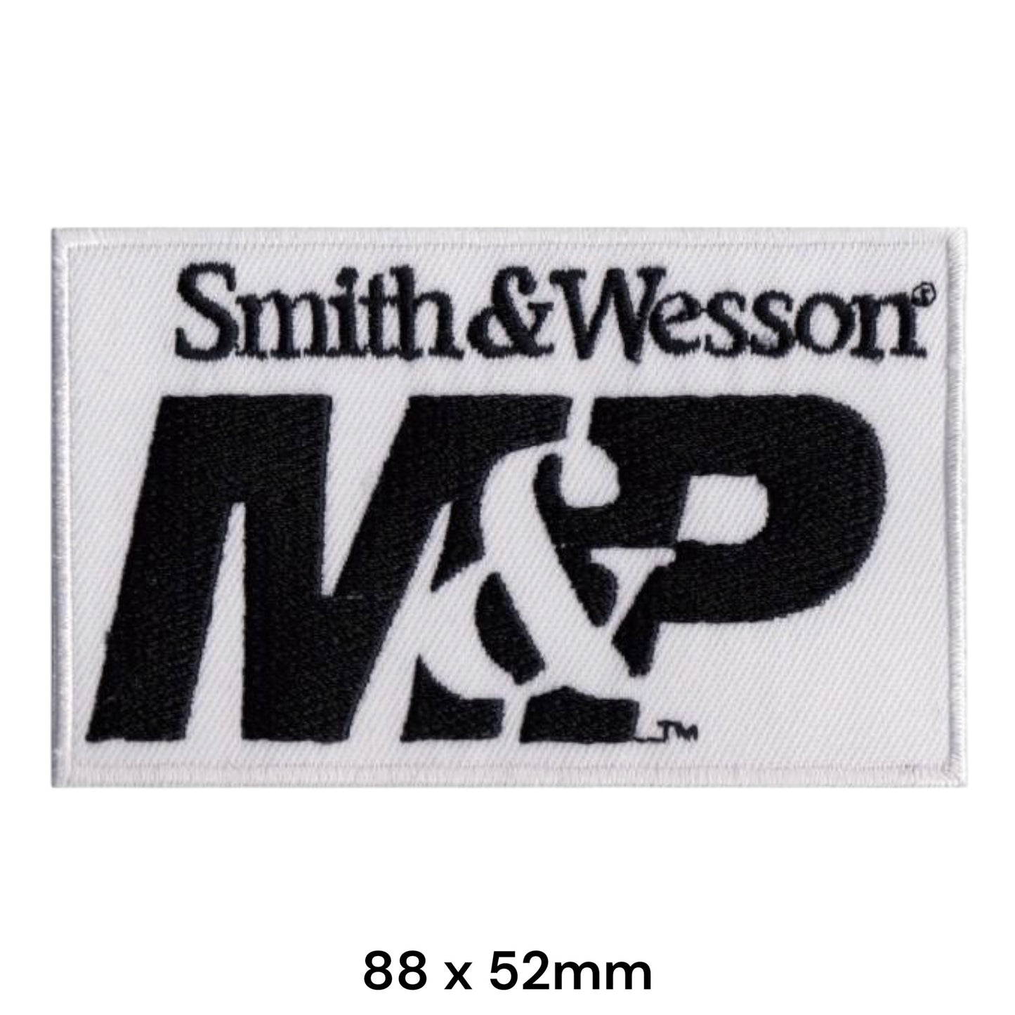 Smith & Wesson M&P Logo Embroidered Patch 88x52mm white black