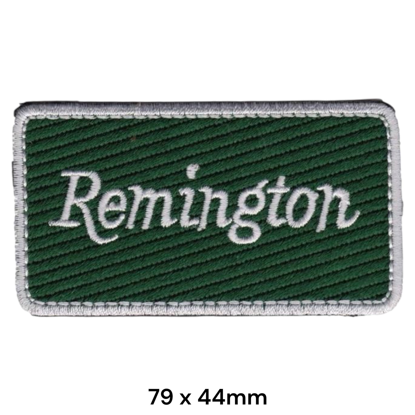 Remington Script Logo Embroidered Patch 79x44mm green white