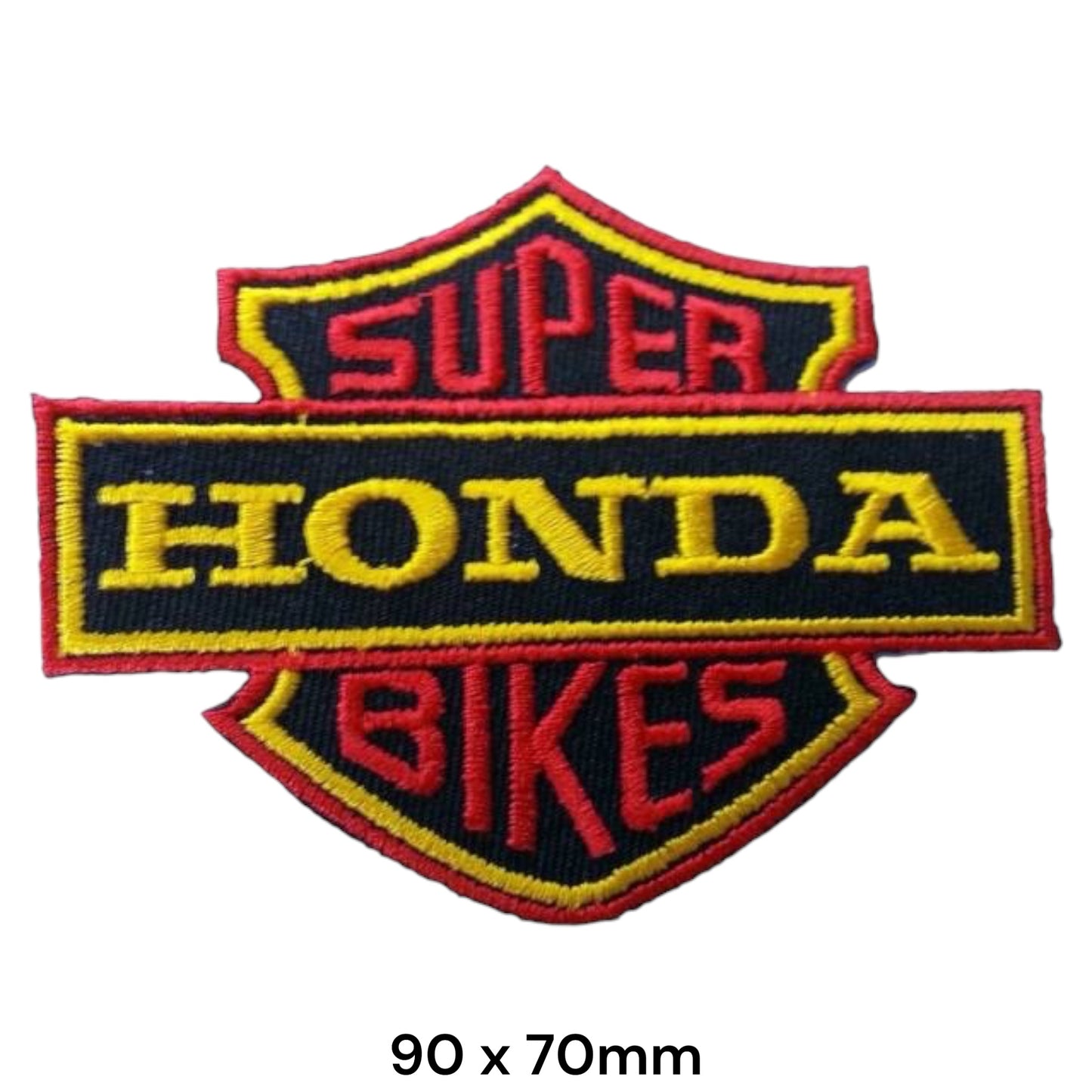 Super Honda Bikes Shield Embroidered Patch 90x70mm