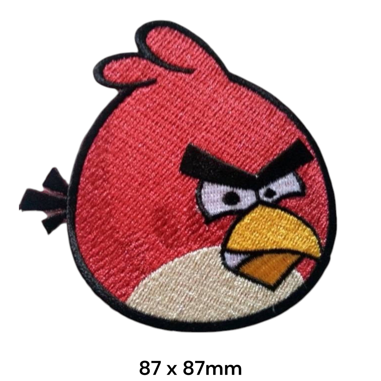 Angry Birds Red Character Embroidered Patch 87x87mm – Red, Black & Yellow