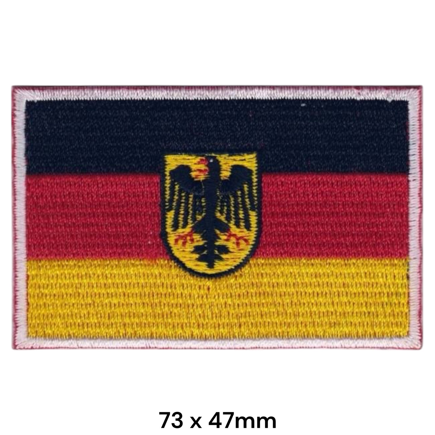 Germany Flag Eagle Crest Embroidered Patch 73x47mm – Black, Red & Gold
