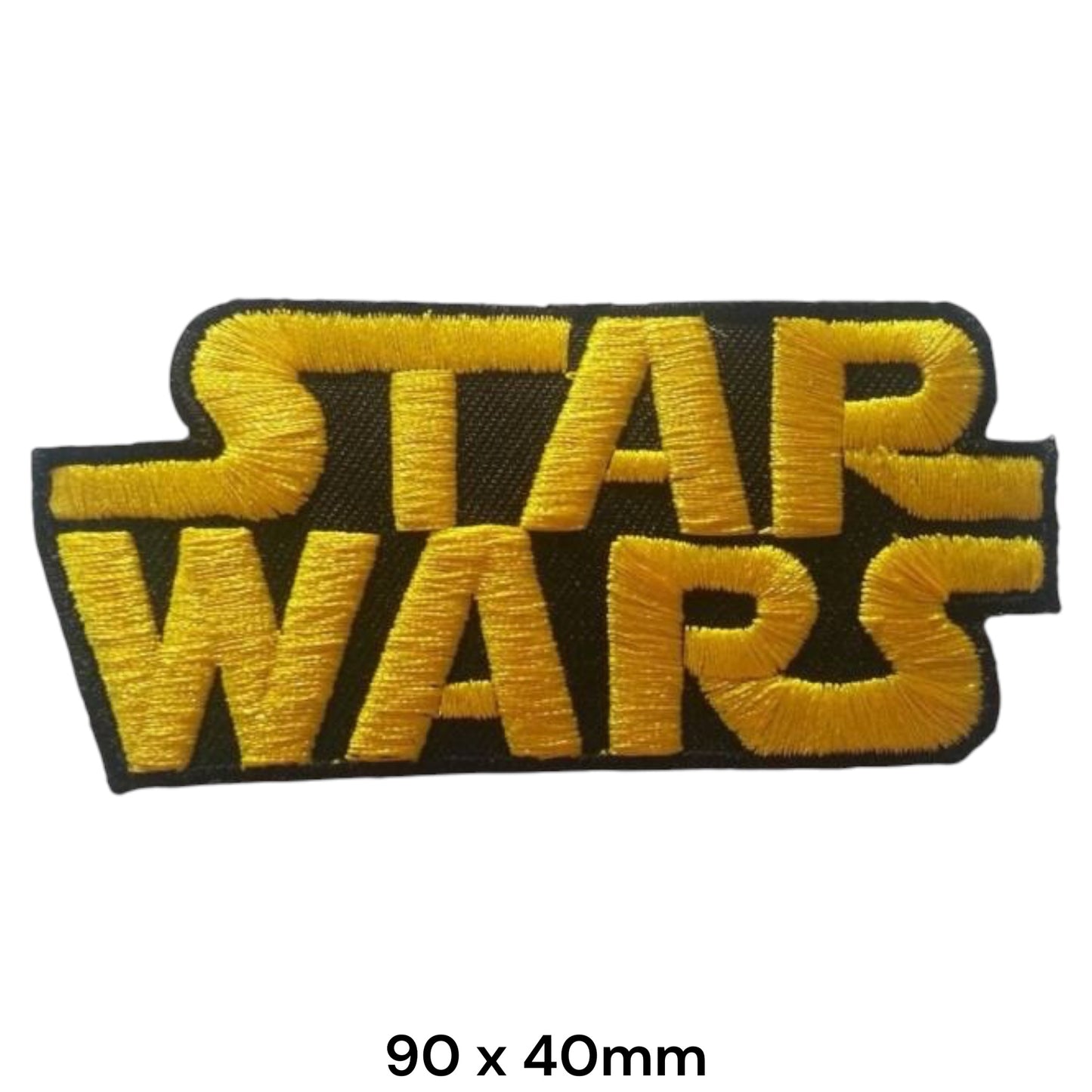Star Wars Logo Embroidered Patch 90x40mm – Yellow & Black