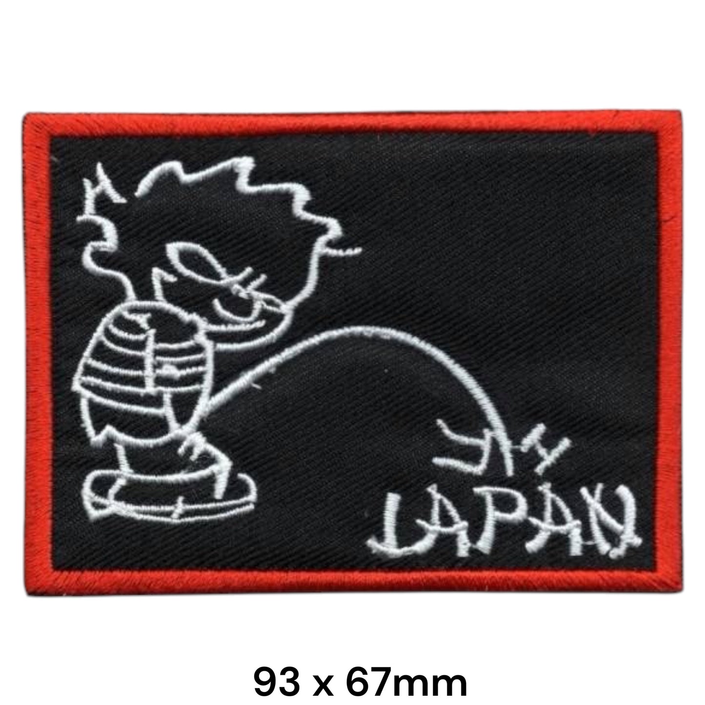 Pee Boy on Japan Embroidered Patch 93x67mm – Black, White & Red