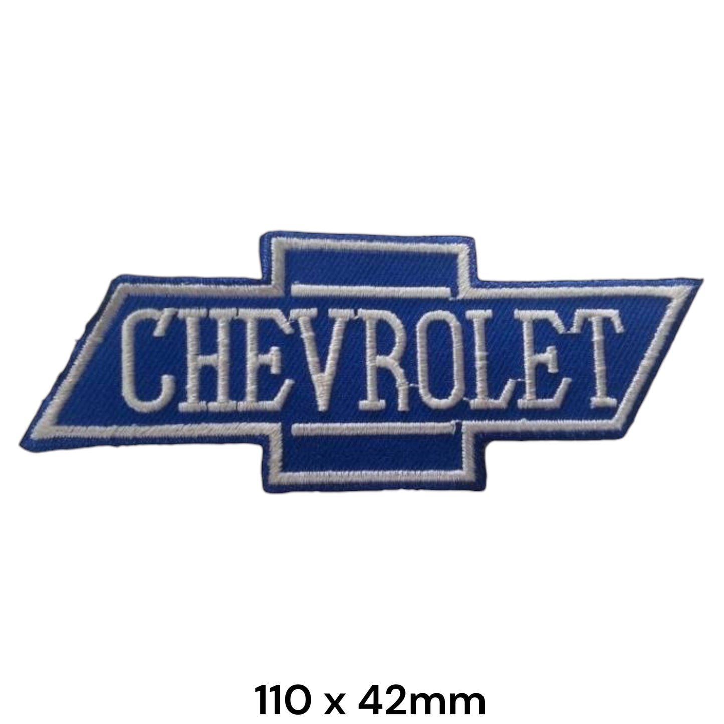 Chevrolet Bowtie Logo Embroidered Patch 110x42mm – Blue & White