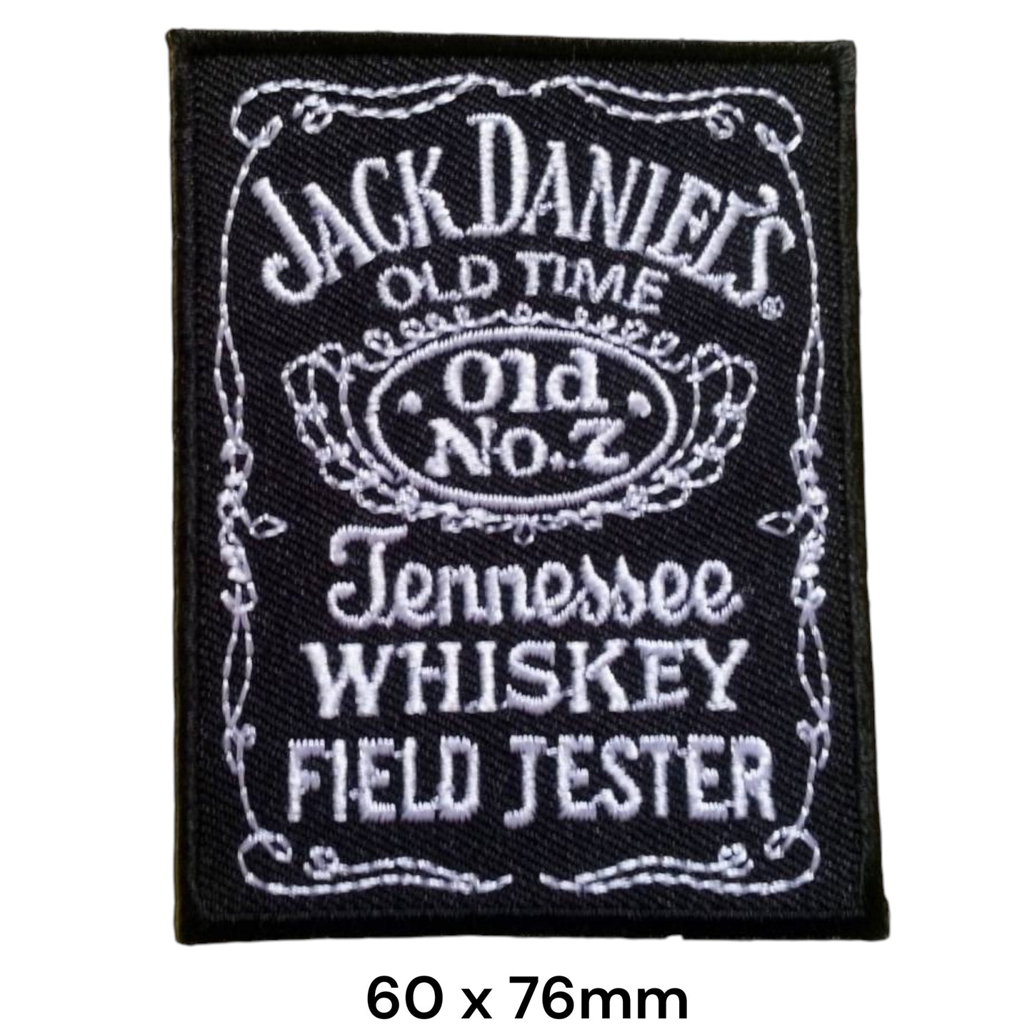 Jack Daniel's Tennessee Whiskey Field Tester Embroidered Patch 60x76mm – Black & White