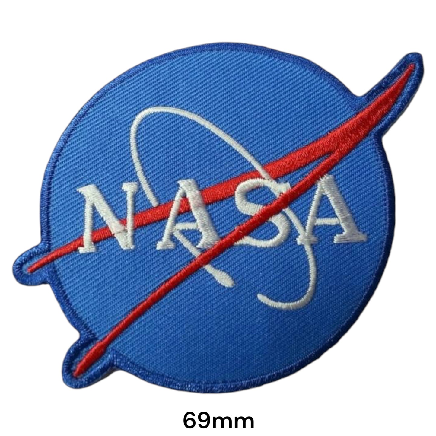 NASA Meatball Logo Round Embroidered Patch 69mm – Blue, White & Red