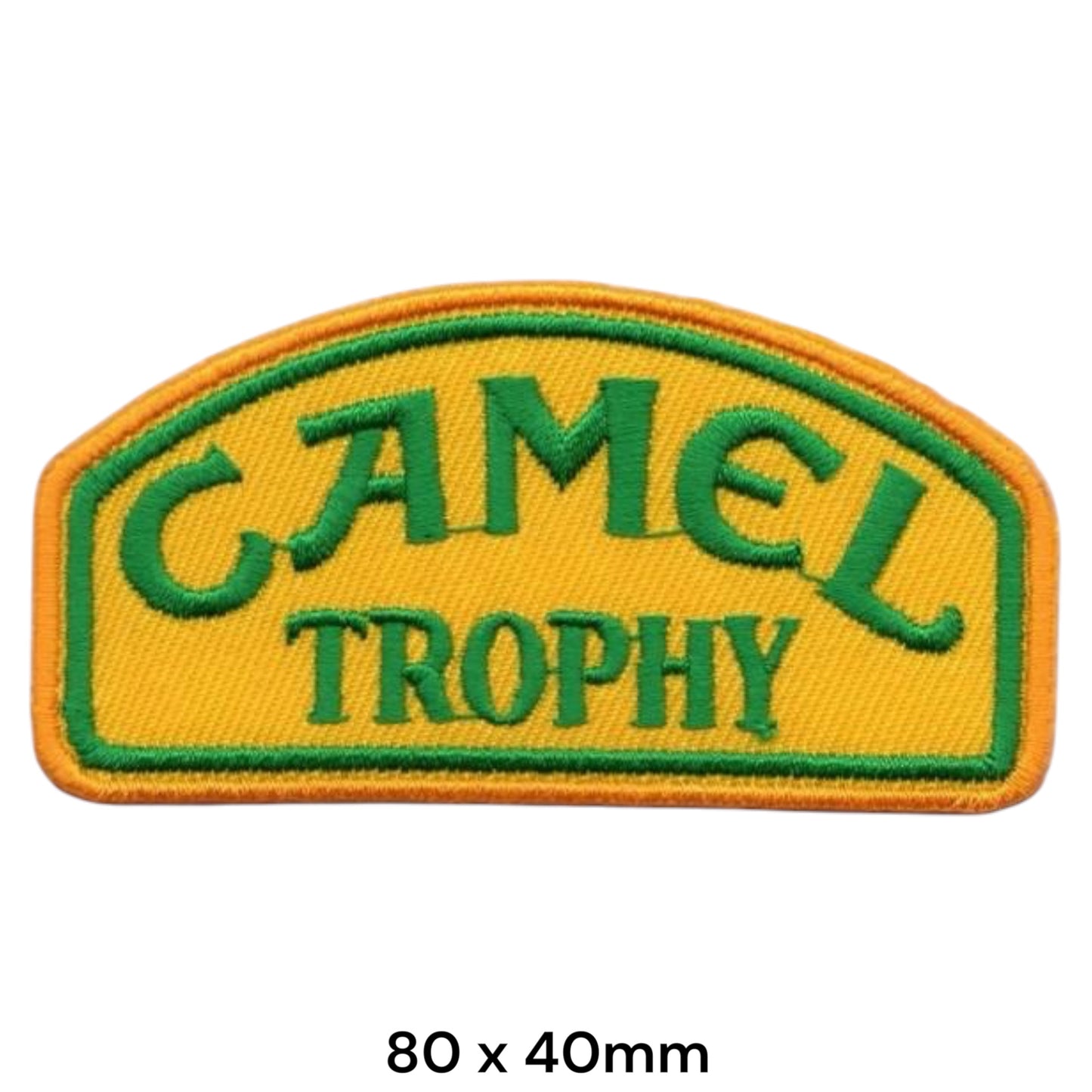 Camel Trophy Logo Arch-Shape Embroidered Patch 80x40mm – Yellow & Green