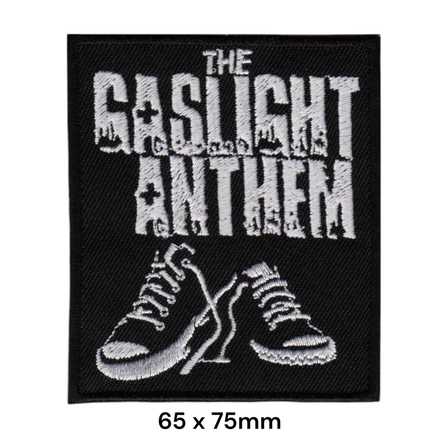 The Gaslight Anthem Sneakers Square Embroidered Patch 65x75mm – White & Black