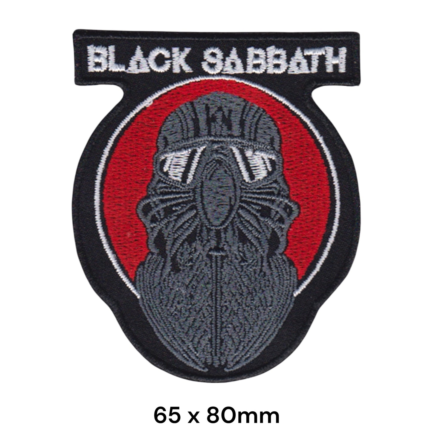 Black Sabbath The Priest Figure Die-Cut Embroidered Patch 65x80mm – Red, Grey & Black