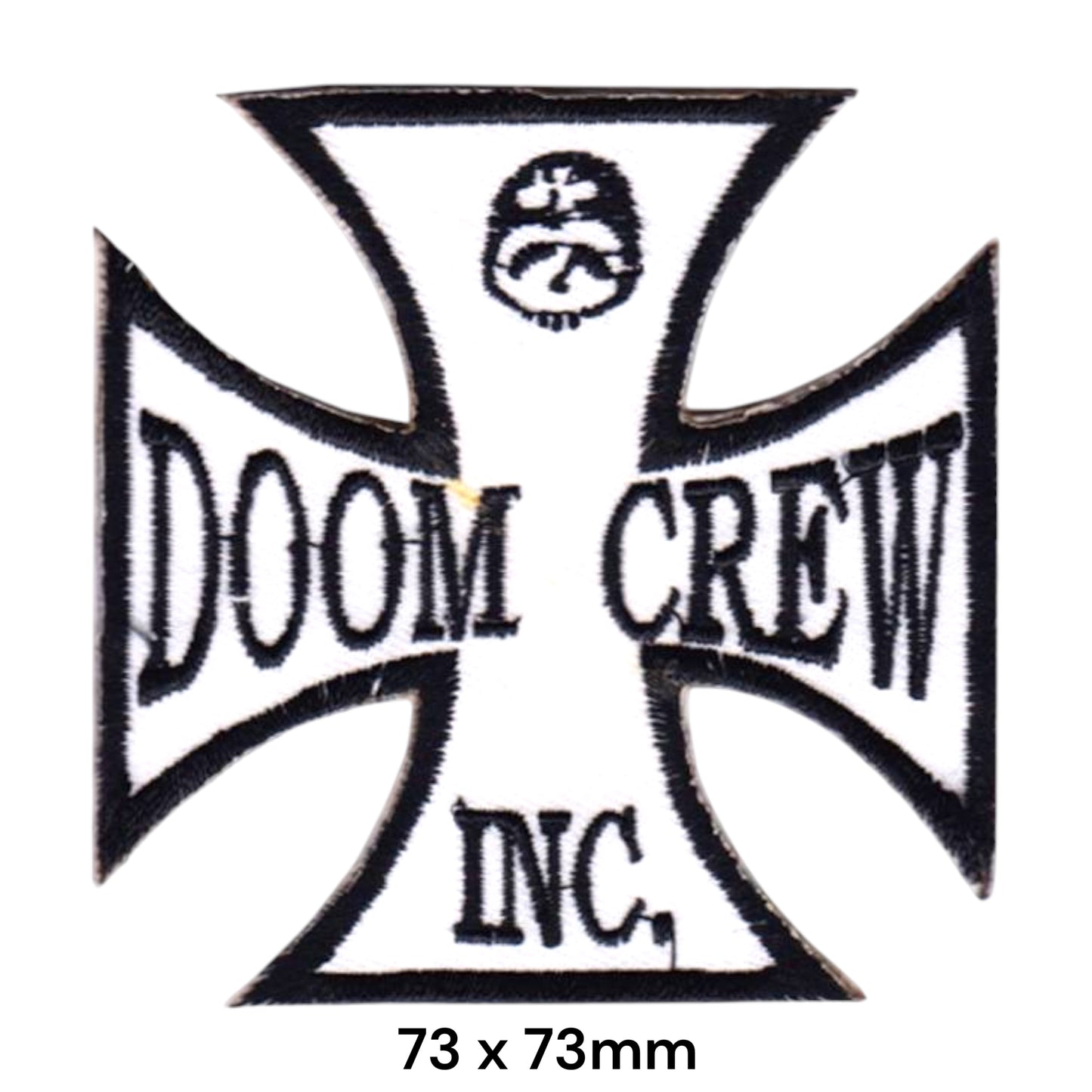 Black Label Society Doom Crew Inc. Iron Cross Embroidered Patch 73x73mm – White & Black