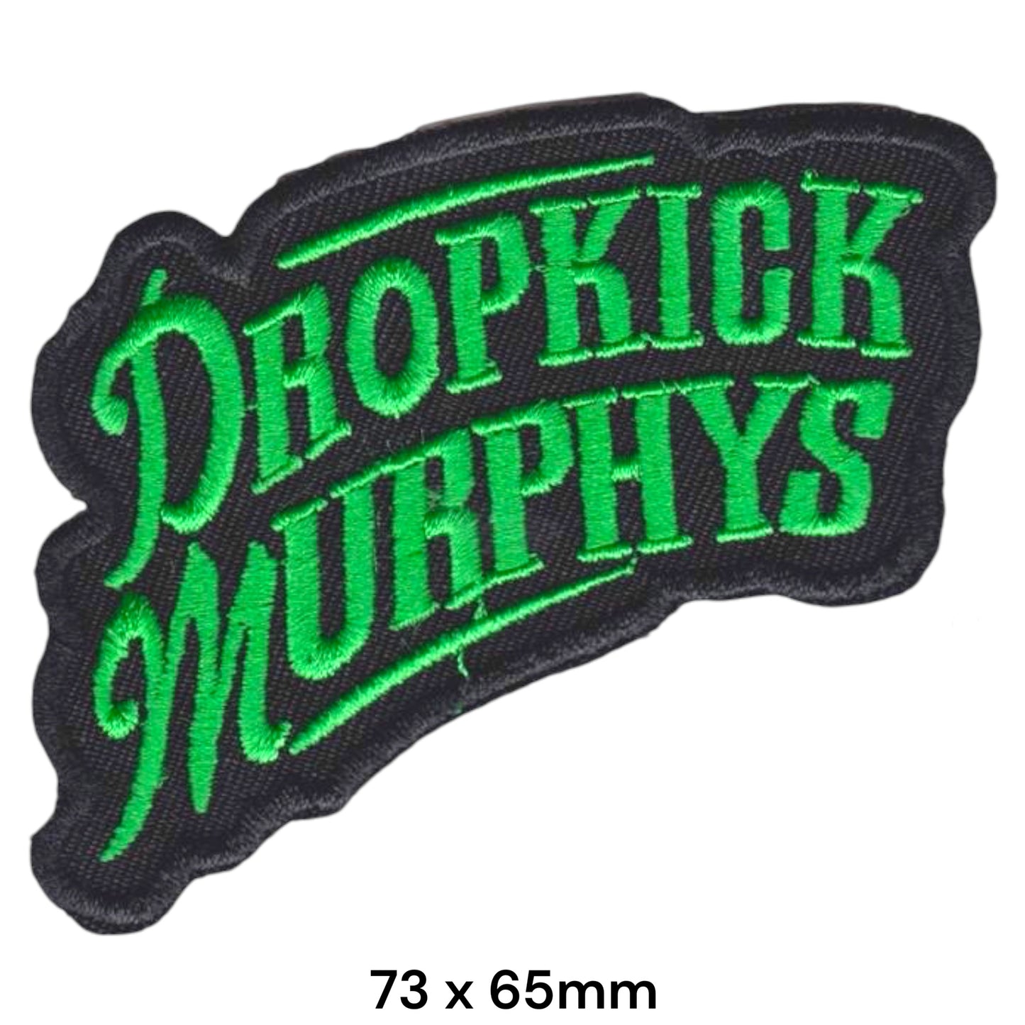 Dropkick Murphys Band Name Die-Cut Embroidered Patch 73x65mm – Green & Black