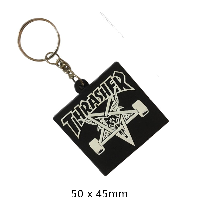Thrasher Skate Goat Keychain - Skateboarding Keyring