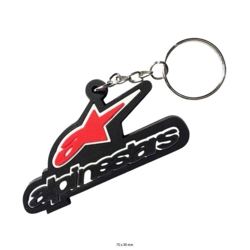 Alpinestars Rubber Keychain - Stylish Motorcycle Accessory