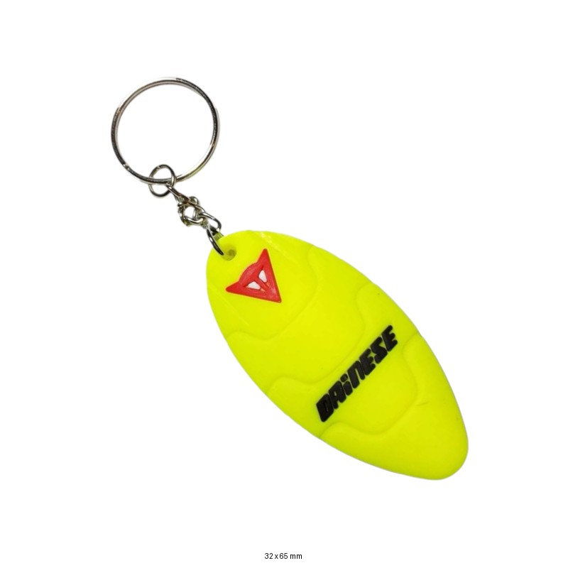 Dainese Keychain – Yellow Rubber Motorcycle Accessory for Riders