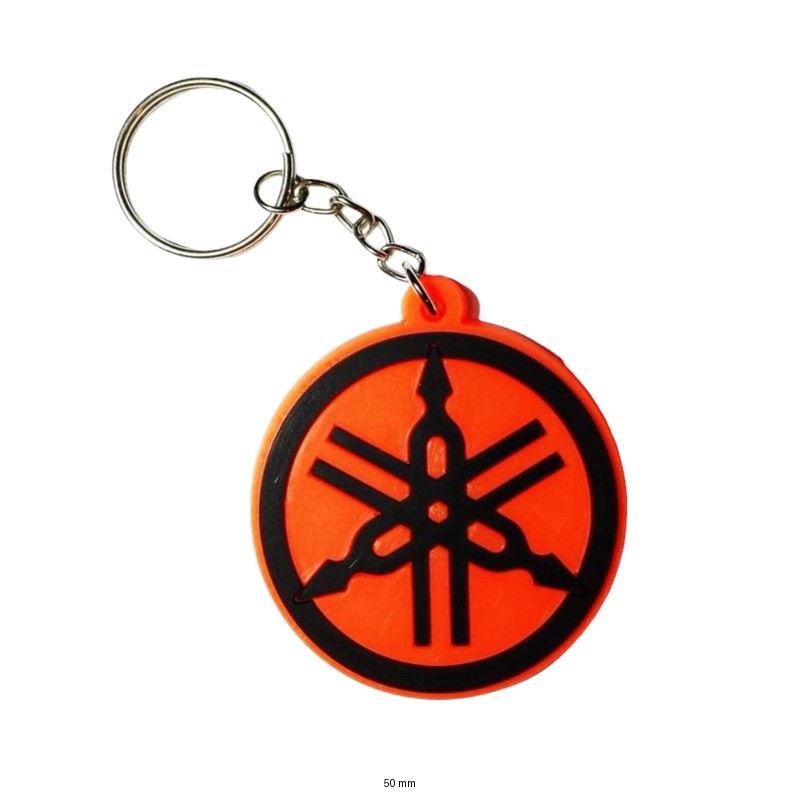 Yamaha Logo Keychain | Durable & Stylish Orange Motorcycle Accessory