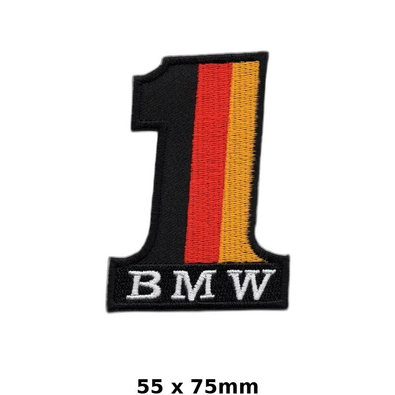 BMW Number One Embroidered Iron-On Patch