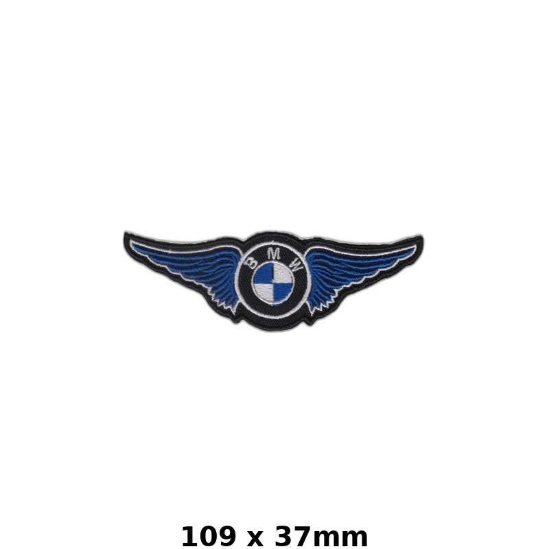 BMW Logo with Wings Iron-On Embroidered Patch