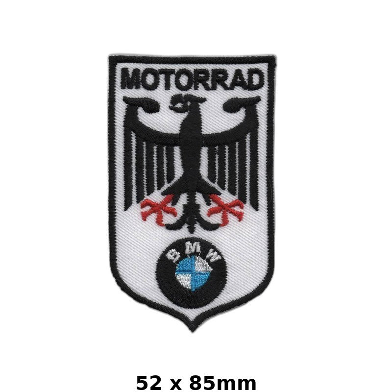 BMW Motorrad Eagle Iron-On Patch, Embroidered Motorcycle Patch