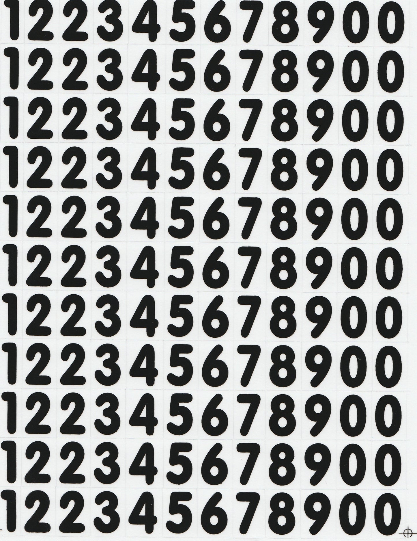 Black Number Sticker Sheet 110-Pack | Label Mailbox Decal